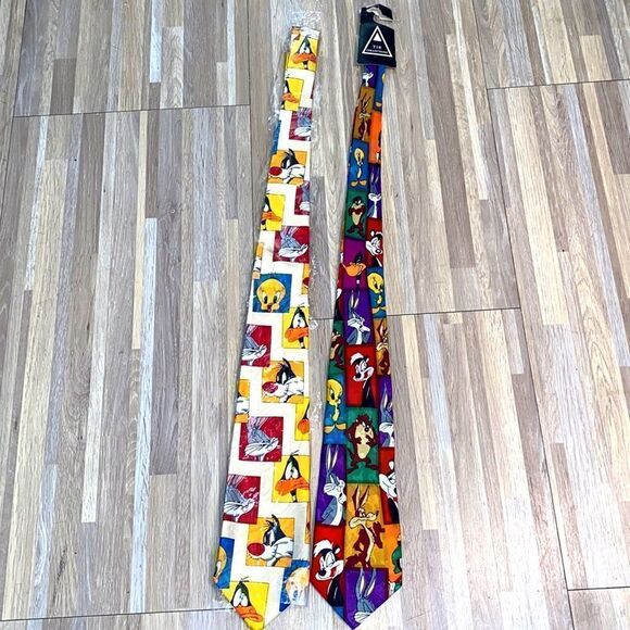 Warner Bros. Other - Looney tunes Mens neckties vintage Space Jam More design Bunbury handmade silk